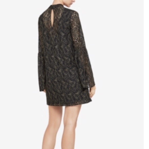 New BCBGENERATION Black Lace Bell Sleeve Dress - Picture 2 of 2